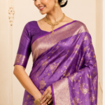 White Silk Linen with Small Gold Border Saree