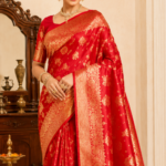 White Silk Linen with Small Gold Border Saree (Copy)
