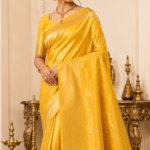 White Silk Linen with Small Gold Border Saree (Copy)