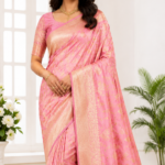 White Silk Linen with Small Gold Border Saree (Copy)